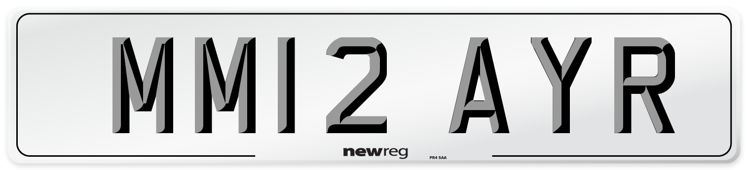 MM12 AYR Number Plate from New Reg
